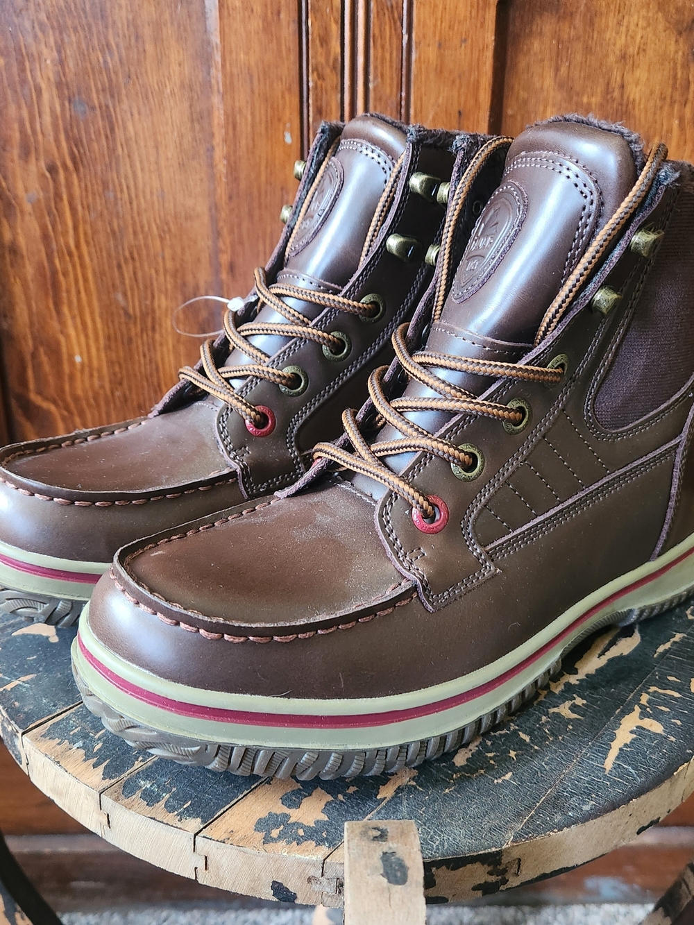 Pajar Men's Brown Leather Lace-Up Boots